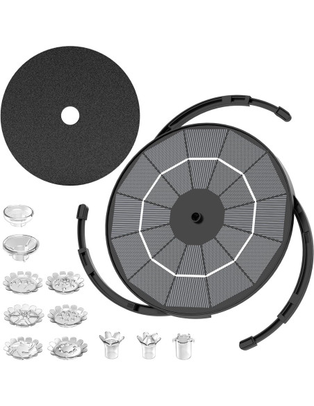 Bomba de Fuente Solar AISITIN 3.5W con Cable de 3m y Boquillas