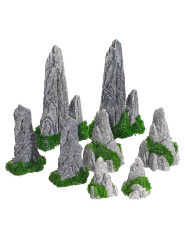 8 Piezas Decoraciones de Rocas Miniatura DOITOOL para Jardín