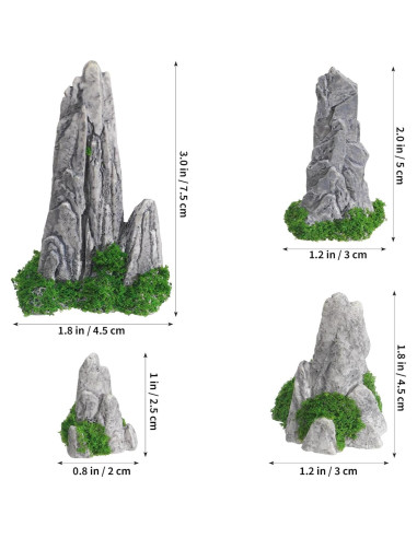 8 Piezas Decoraciones de Rocas Miniatura DOITOOL para Jardín