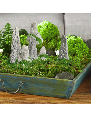 8 Piezas Decoraciones de Rocas Miniatura DOITOOL para Jardín