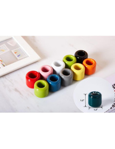 Soporte de Vela de Cerámica XZJMY Multicolor 10 Pcs 3 cm 2