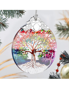 Adorno de Vidrio Templado Touber Árbol de la Vida 7.62x8.89cm 2