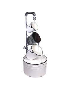 Fuente de Cubos de Metal Vintage Alpine MCC594 84 cm para Jardín