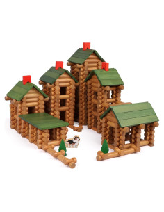Juego de Troncos de Madera Wondertoys 530 Piezas 3+