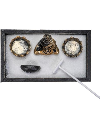 Jardín Zen de Mesa Pacific Giftware con Estatua de Buda y Velas