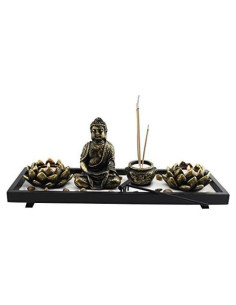 Jardín Zen de Mesa Usamjtable Buda Incienso 36.2x12.7x14 cm