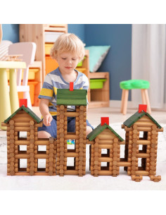 Juego de Troncos de Madera Wondertoys 530 Piezas 3+ 2