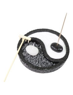 Jardín Zen de Mesa Taiji Yin Yang con Arena y Rocas