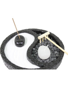 Jardín Zen de Mesa Taiji Yin Yang con Arena y Rocas 2