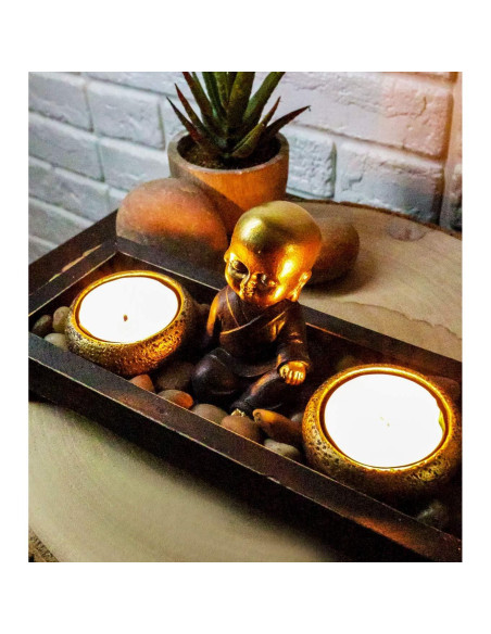 Figurita Buda Meditando Ebros 20.3x8.9 cm Jardín Zen