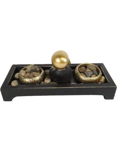 Figurita Buda Meditando Ebros 20.3x8.9 cm Jardín Zen