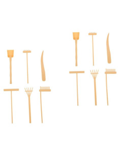 Set de 12 Mini Rastrillos de Jardín FAVOMOTO para Arena Zen