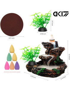 Soporte de Incienso Retroceso DK177 Cerámica con 20 Conos 2