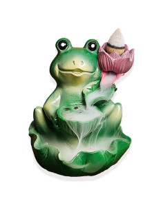 Soporte de Incienso de Flujo Inverso Comeon Rana Cerámica