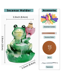 Soporte de Incienso de Flujo Inverso Comeon Rana Cerámica 2