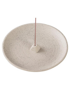 Soporte de Incienso Cerámica CHORZHOW Blanco 14x14x2.2cm