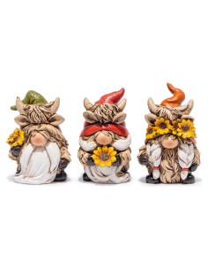 Gnomo de Vaca Alpina Hodao - Decoración Hecha a Mano 5.7x5.1x7.6 cm