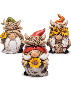 Gnomo de Vaca Alpina Hodao - Decoración Hecha a Mano 5.7x5.1x7.6 cm 2