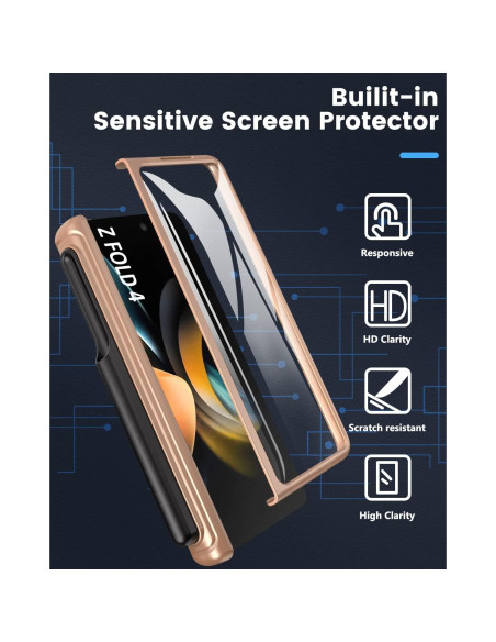Funda Viaotaily para Galaxy Z Fold 4 con Soporte S Pen