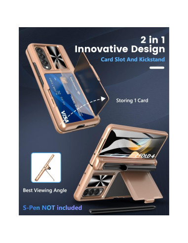 Funda Viaotaily para Galaxy Z Fold 4 con Soporte S Pen