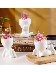 Plantas Suculentas Falsas Der Rose 3 Pcs Decoración Rosa 2