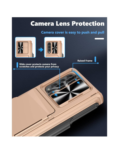 Funda Viaotaily para Galaxy Z Fold 4 con Soporte S Pen