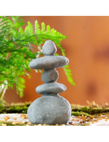 Estatuas de Piedra YARNOW para Jardín Zen 3 Piezas Decorativas