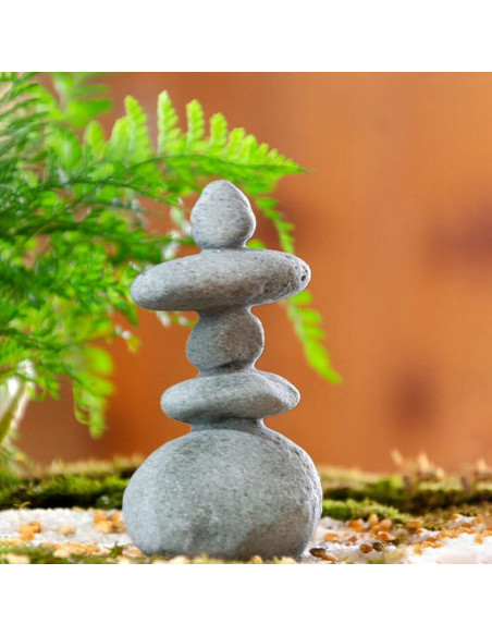 Estatuas de Piedra YARNOW para Jardín Zen 3 Piezas Decorativas