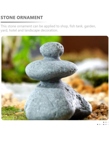 Estatuas de Piedra YARNOW para Jardín Zen 3 Piezas Decorativas