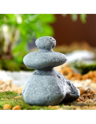 Estatuas de Piedra YARNOW para Jardín Zen 3 Piezas Decorativas
