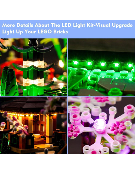 Kit de Luz LED LocoLee para LEGO Jardín Tranquilo 10315