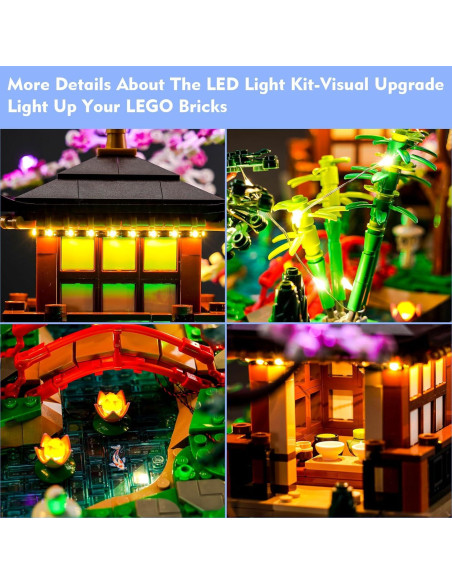 Kit de Luz LED LocoLee para LEGO Jardín Tranquilo 10315