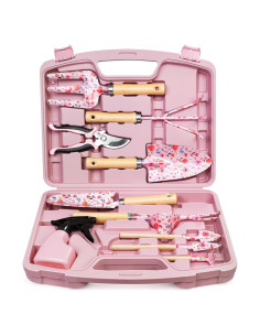 Juego de Herramientas de Jardinería Grenebo 12 Piezas Rosa
