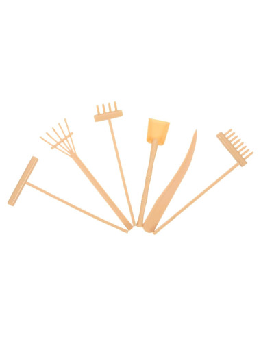 6 Herramientas de Rastrillo Zen Toddmomy para Jardín de Arena