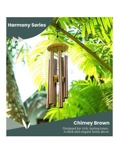 Campana de Viento Nalulu 71 cm Marrón Aluminio Exterior 2