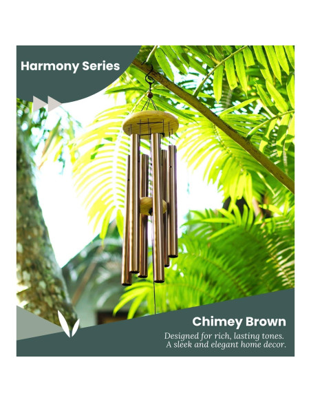 Campana de Viento Nalulu 71 cm Marrón Aluminio Exterior