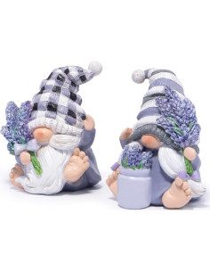 Conjunto de Gnomos de Lavanda Hodao - Decoración Zen Artesanal 2