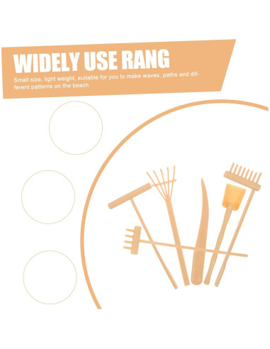 6 Herramientas de Rastrillo Zen Toddmomy para Jardín de Arena