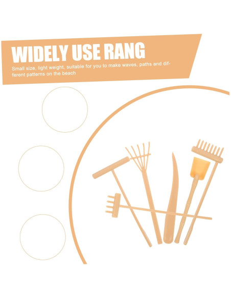 6 Herramientas de Rastrillo Zen Toddmomy para Jardín de Arena