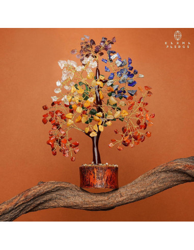 Árbol de Cristal 7 Chakra KARMAPLEDGE Hecho a Mano 30 cm