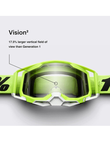 Gafas 100% Accuri 2 para Motocross y Ciclismo - Negro