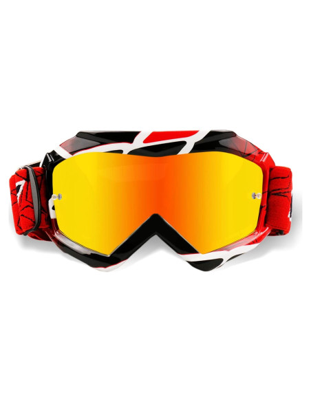 Gafas de Motocross para Niños UV400 Antivaho - Rojo Techline