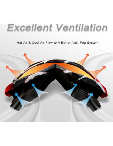 Gafas de Motocross para Niños UV400 Antivaho - Rojo Techline