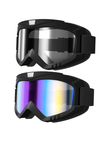 Gafas de Motocross ATV y Esquí - 2 Paquete Antivaho