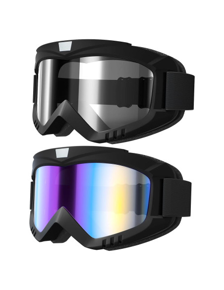 Gafas de Motocross ATV y Esquí - 2 Paquete Antivaho