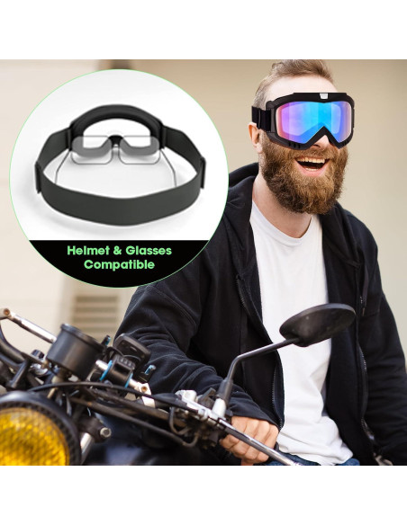 Gafas de Motocross ATV y Esquí - 2 Paquete Antivaho