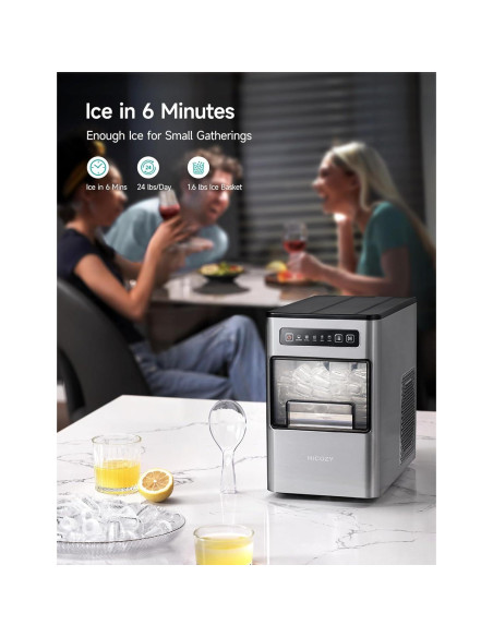 HiCOZY Máquina de Hielo Compacta 10,89 kg/día Autolimpieza