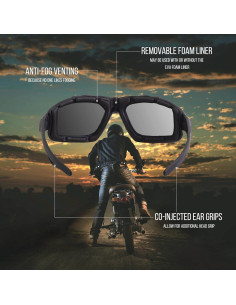 Gafas de montar motocicleta WYND Blocker Modelo 338 UV400 2