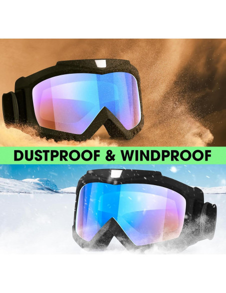 Gafas de Motocross ATV y Esquí - 2 Paquete Antivaho