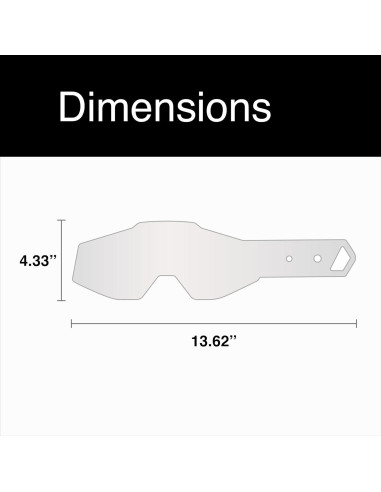 Tear Offs 100% para Gafas Racecraft/Accuri - 20 Paquete